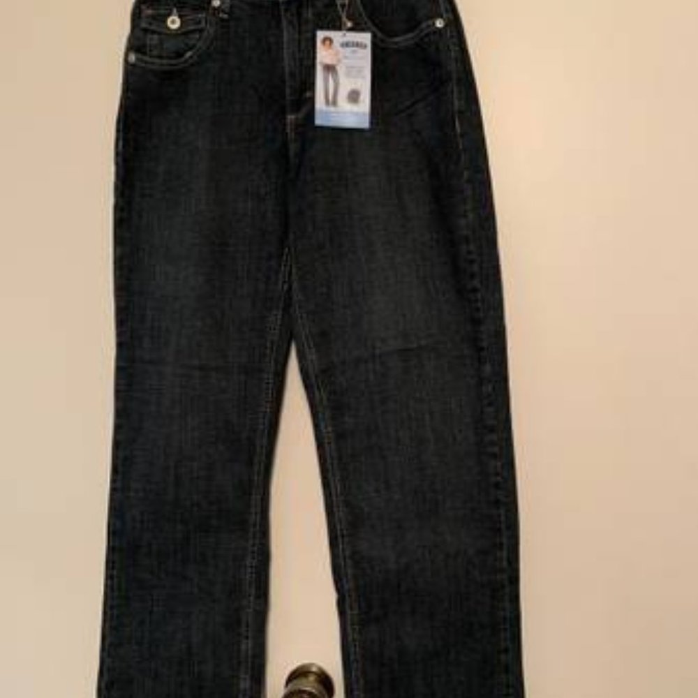 NWT Ladies Riders Fit Innovations No Gap Waistband Black Jeans 10/30S